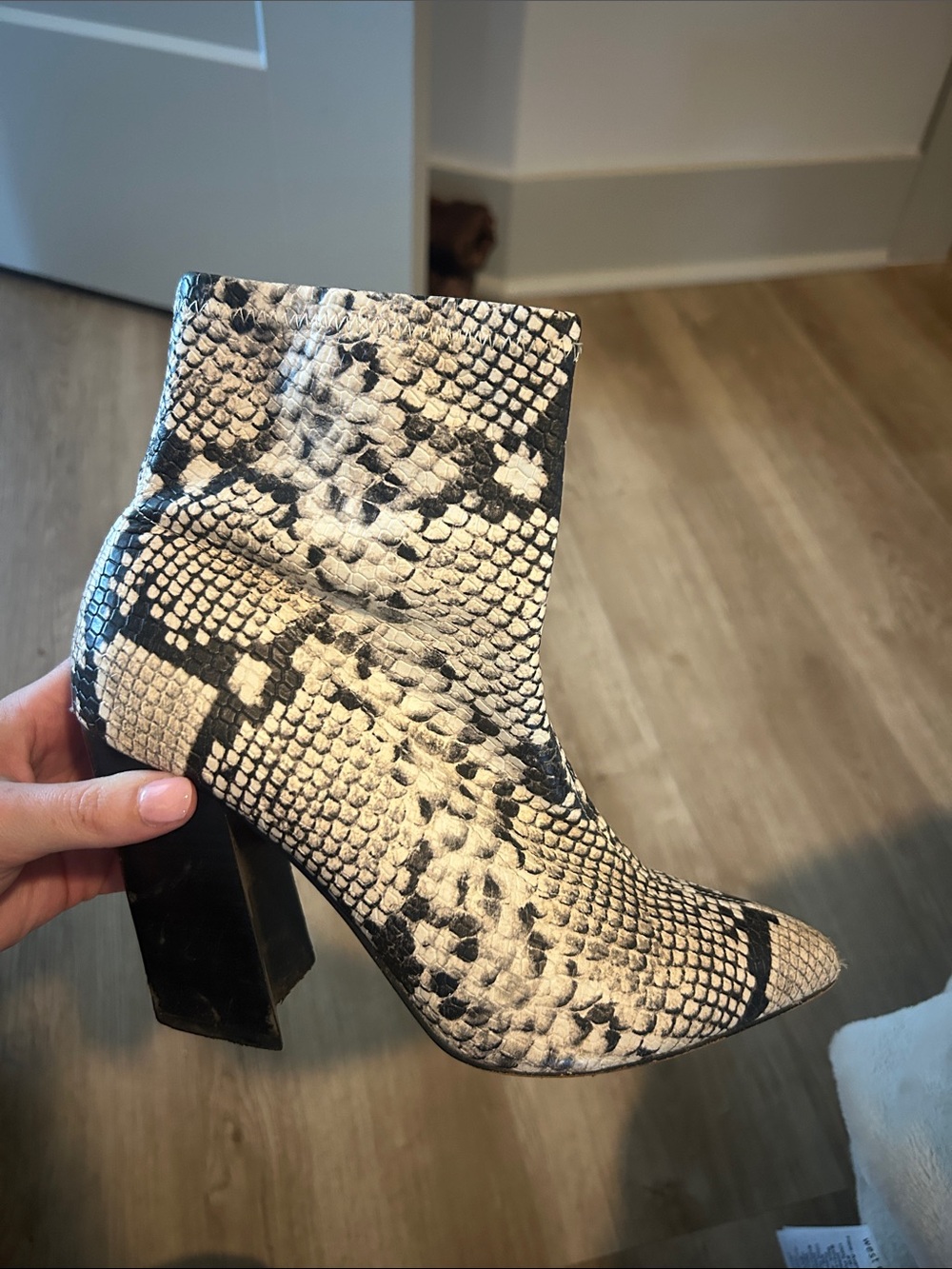 Vince Camuto Snake Print Booties